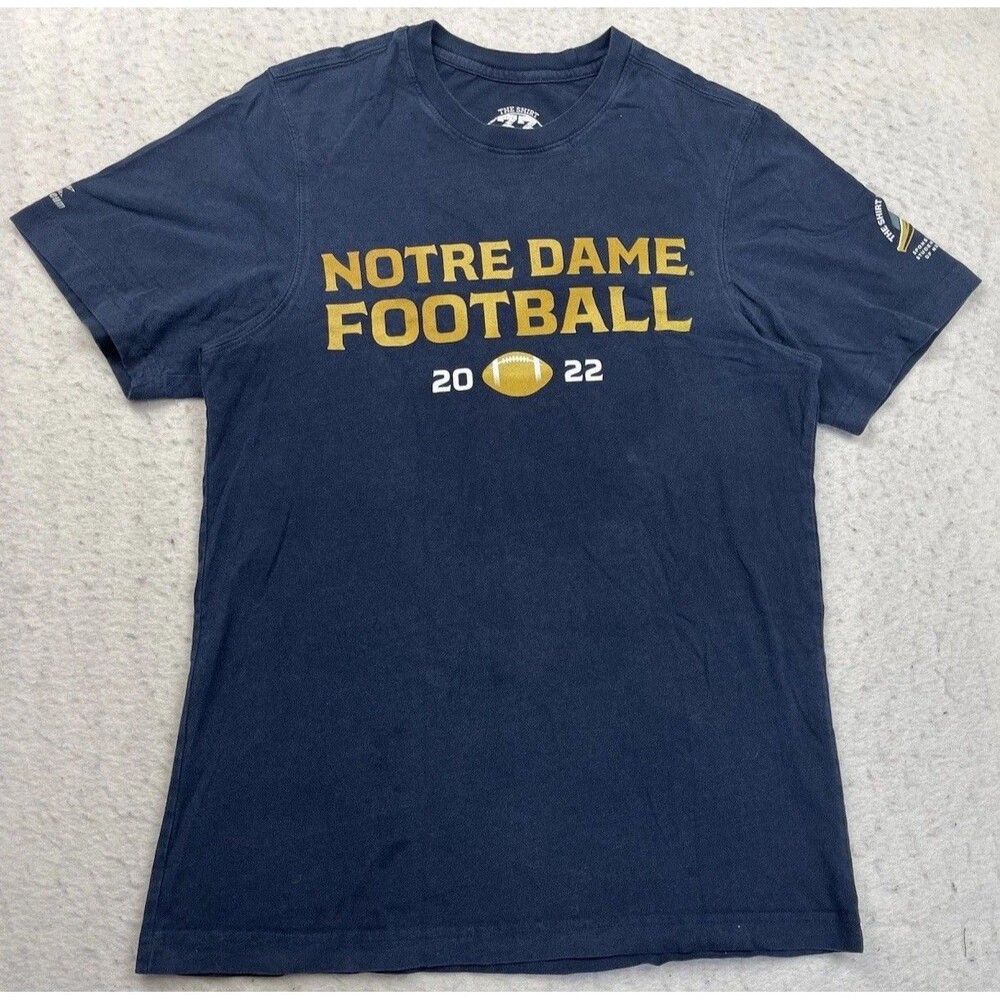 Notre Dame Fighting Irish Men’s Small NCAA Football 2022 Graphic Blue T-Shirt